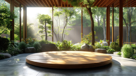 Wooden Table Among Treesの素材