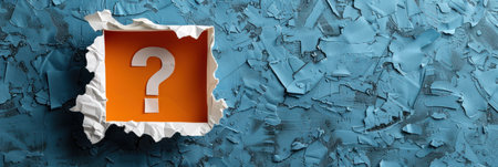 A piece of paper displaying a prominent question mark symbol.の素材