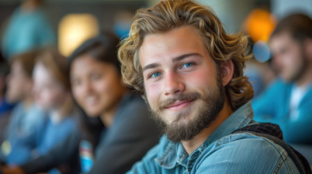 Detailed view of a person with a full beard.の素材