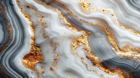 Detailed view of a black and white marble showing intricate patterns and textures.の素材