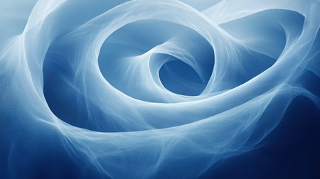 Delicate blue swirls intertwine to form a tranquil and mesmerizing pattern evoking a sense of calm.の素材