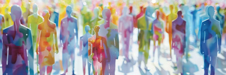 Diversity, equity, inclusion and belonging concept. DEIBの素材