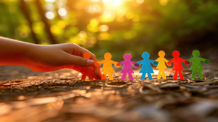 Diversity, equity, inclusion and belonging concept. DEIBの素材