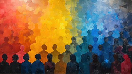 Diversity, equity, inclusion and belonging concept. DEIB. DEIの素材