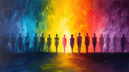 Diversity, equity, inclusion and belonging concept. DEIB. DEIの素材