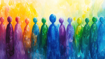 Diversity, equity, inclusion and belonging concept. DEIB. DEIの素材