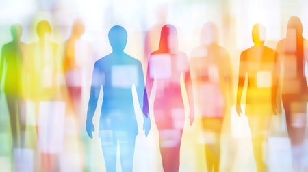 Diversity, equity, inclusion and belonging concept. DEIB. DEIの素材