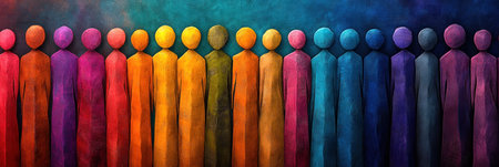 Diversity, equity, inclusion and belonging concept. DEIB. DEIの素材