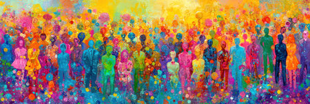 Diversity, equity, inclusion and belonging concept. DEIB. DEIの素材