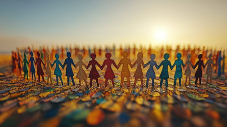 Diversity, equity, inclusion and belonging concept. DEIB. DEIの素材
