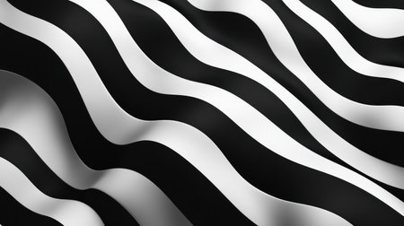 The textured surface features elegant wavy lines in black and white, showing a contemporary design aesthetic.の素材