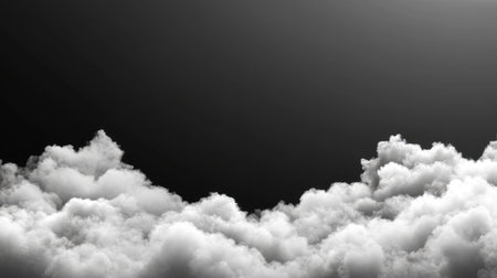 Thick clouds gather in the evening sky, creating an atmospheric scene of impending twilight.の素材
