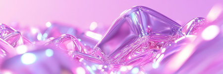 Translucent shapes intertwine in soft pastel colors, creating a dreamy visual effect filled with light.の素材