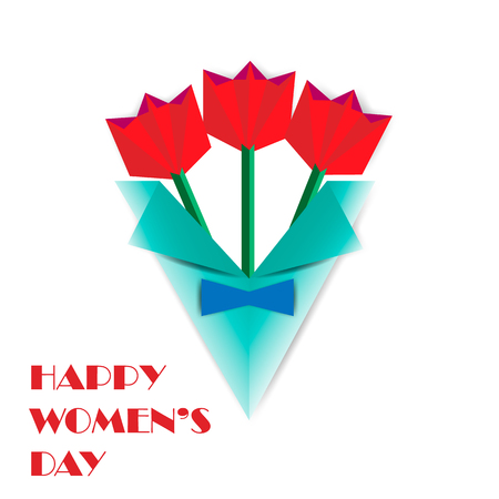 March 8 international womens day background. Vector illustration.のイラスト素材