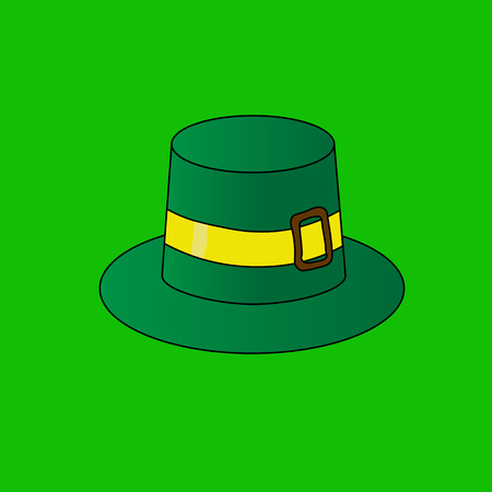 illustration, green St. Patrick's Day hatのイラスト素材