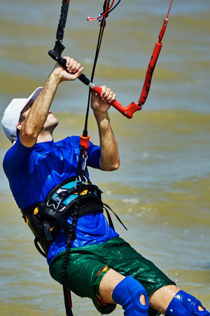 Kitesurfer on the Azov Sea (Taganrog Bay)