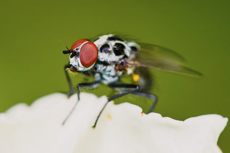 Interesting fly in spots in the summer garden