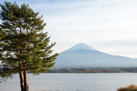 Fuji-San view form lake Kawaguchiko Yamanashi, Japan の写真素材