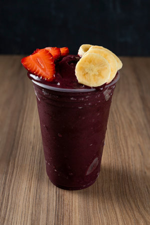 Frozen Acai Berry with Banana and Strawberry.の写真素材