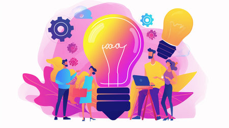 Teamwork concept vector illustration for web banner, website page etc.の素材