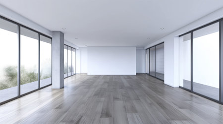 modern bright interiors apartment 3D rendering illustration computer generated imageの素材