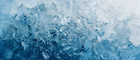 abstract background of blue ice with cracks in the form of a heartの素材