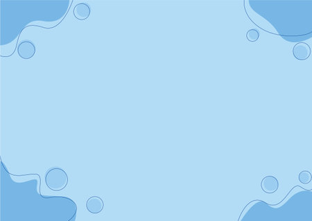 Blue water background with bubbles and place for your text. vector illustrationのイラスト素材