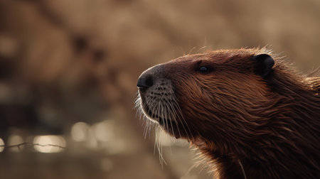 Coypu (Myocastor coypus) portraitの素材
