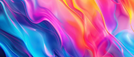 abstract colorful background of flowing fabric with smooth lines in it.の素材