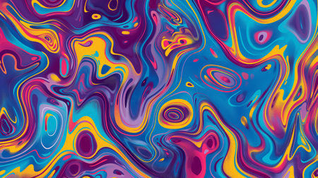Colorful psychedelic liquefied background. Marbling texture design.の素材
