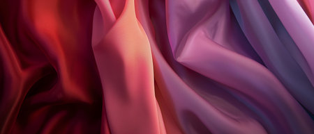 abstract colored background of silk or satin fabric. 3d render illustrationの素材