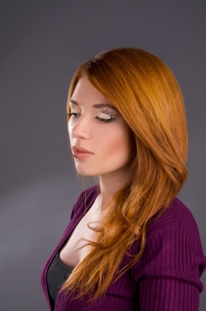 professional art makeup photographed close-up on the face modelの写真素材