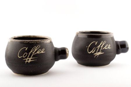 Cups for coffee on a white background.の写真素材