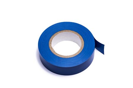 Roll of insulating tape isolated on a white backgroundの写真素材