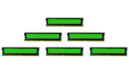 Computer RAM Random Access Memory modules on the white background.Isolated.