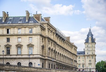 Paris attract crowds of tourists with charm of combining exquisite architecture with simple residential buildings filled with tiny boutiques bakeries street cafes that create unique French atmosphereの写真素材