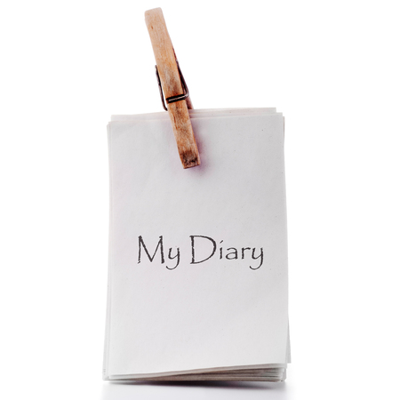 Pinned personal diary isolatedの写真素材