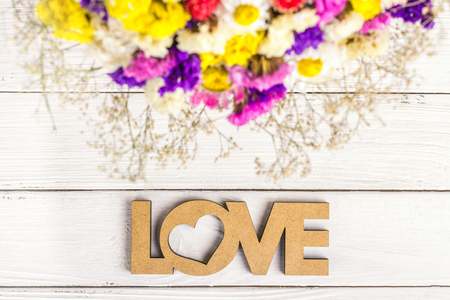 Flora background with loveの写真素材