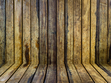Wood panel texture  wall interior background  perspectiveの写真素材