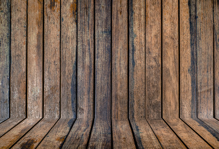 Wood panel texture  wall interior background  perspectiveの写真素材