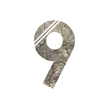 Number Alphabets by soil skin.の写真素材