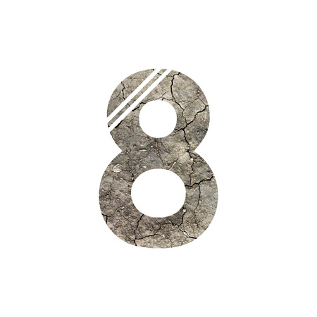 Number Alphabets by soil skin.の写真素材