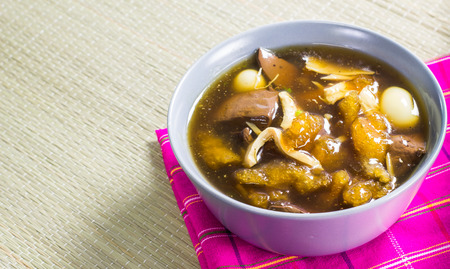 Braised Fish Maw on loincloth and matの写真素材
