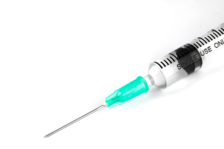 syringe for 
treatment on white backgroundの写真素材