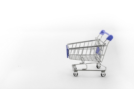 Shopping Cart model on white backgroundの写真素材