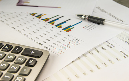 Document of finance business for management plan.の写真素材