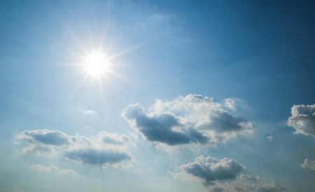 Sky sunlight and clouds for background.の写真素材