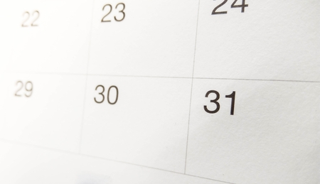 Focus in calendar Last day of the month.の写真素材