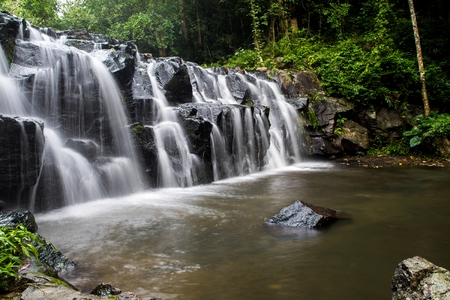 Sam Lan waterfall, Namtok Sam Lan National Park, Thailand.の写真素材