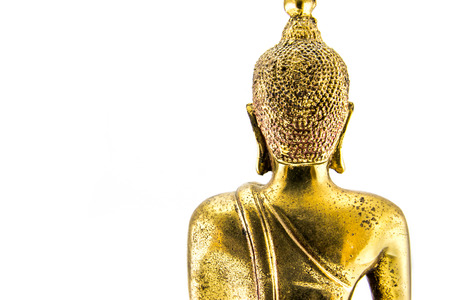 Buddha statue on white isolate background.の写真素材